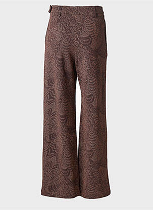 Pantalon droit taille élastique taille normale marron MOMONI femme