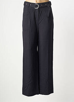 Pantalon large tissage popeline bleu ROSEANNA femme