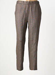 Pantalon droit taille élastique taille normale marron DIEGA femme