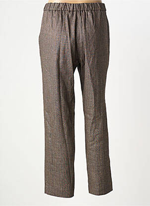 Pantalon droit taille élastique taille normale marron DIEGA femme