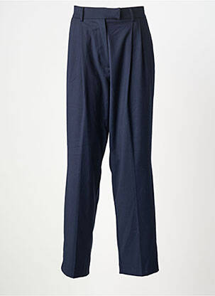 Pantalon droit stretch taille normale bleu HOD femme