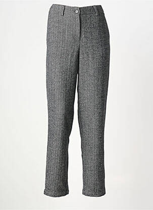 Pantalon droit fermeture zippée sous rabat boutonné taille normale gris BELLA JONES femme