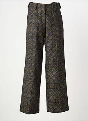 Pantalon large fermeture zippée sous rabat avec crochet taille normale noir MARGAUX LONNBERG femme