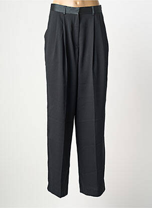 Pantalon large fermeture zippée sous rabat avec crochet taille normale vert LAURENCE BRAS femme