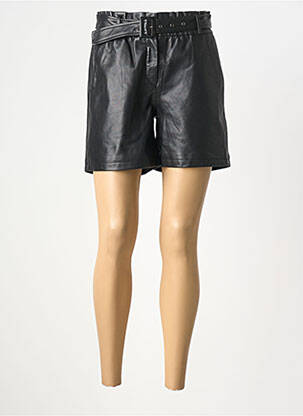 Short fermeture zippée sous rabat avec crochet taille normale noir SERGE PARIENTE femme