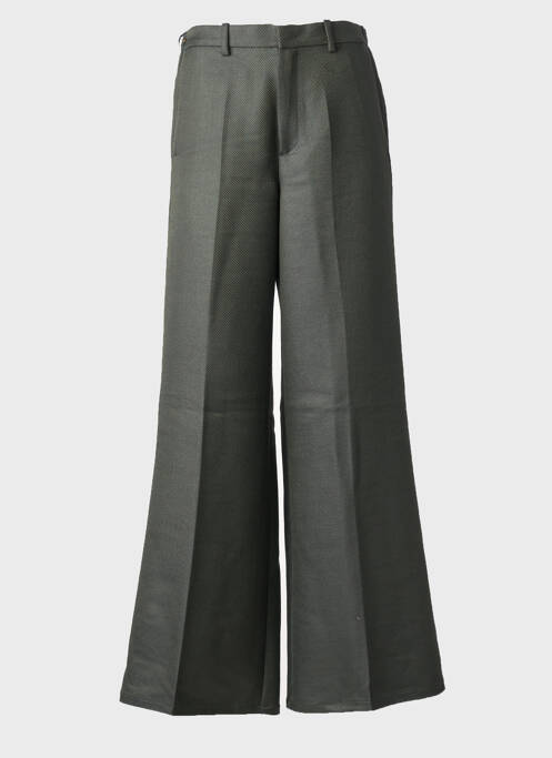 Pantalon large fermeture zippée sous rabat avec crochet taille normale vert FORTE-FORTE femme