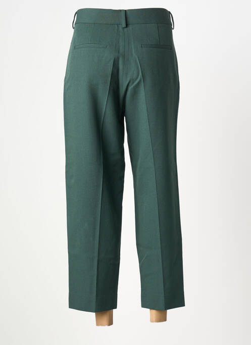 Pantalon 7/8 fermeture zippée sous rabat avec crochet taille normale vert MARGAUX LONNBERG femme