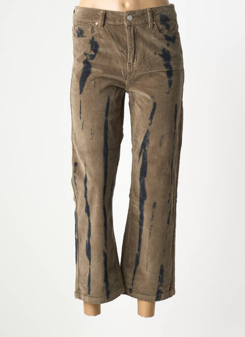 Pantalon 7/8 stretch taille normale vert MKT STUDIO femme