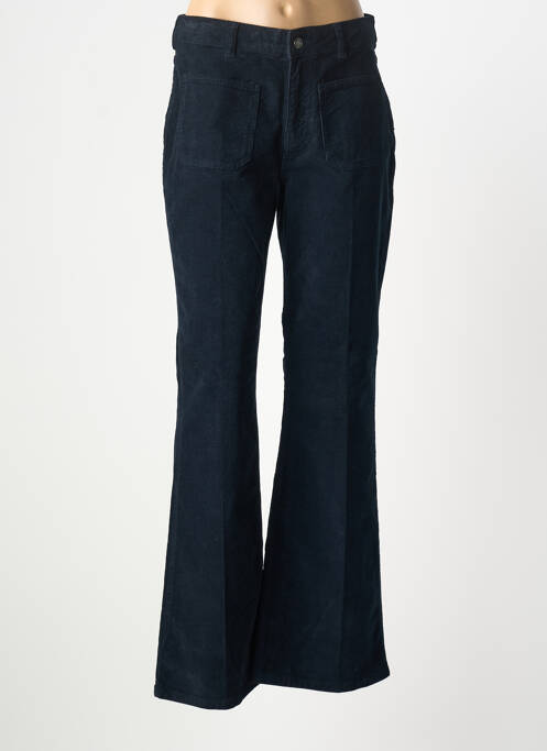 Pantalon droit fermeture zippée sous rabat boutonné taille normale bleu VANESSA BRUNO femme