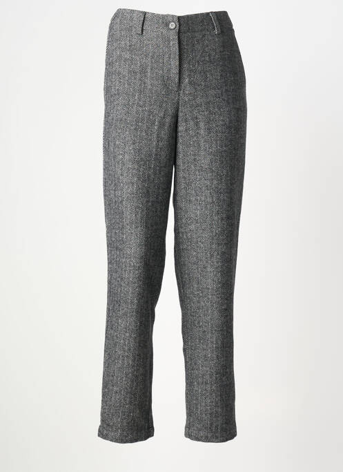 Pantalon droit fermeture zippée sous rabat boutonné taille normale gris BELLA JONES femme