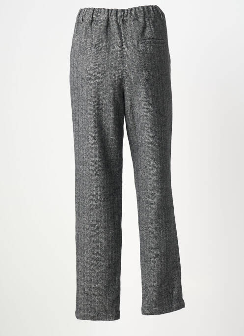 Pantalon droit fermeture zippée sous rabat boutonné taille normale gris BELLA JONES femme