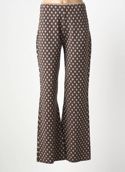 Pantalon droit stretch taille normale marron MALIPARMI femme