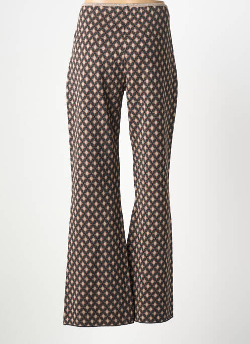 Pantalon droit stretch taille normale marron MALIPARMI femme