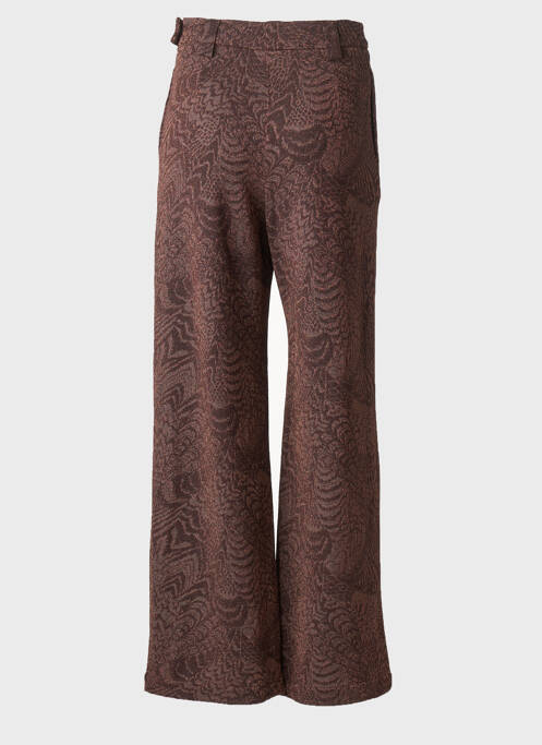 Pantalon droit taille élastique taille normale marron MOMONI femme