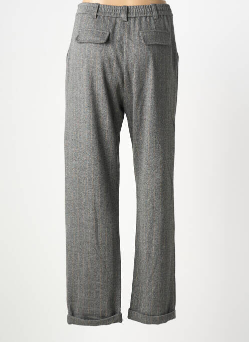 Pantalon large fermeture zippée sous rabat boutonné taille normale gris GOODMATCH femme