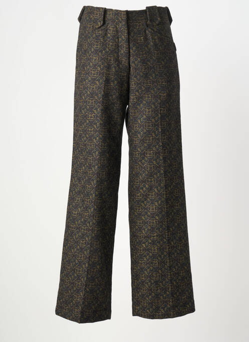 Pantalon large fermeture zippée sous rabat avec crochet taille normale noir MARGAUX LONNBERG femme