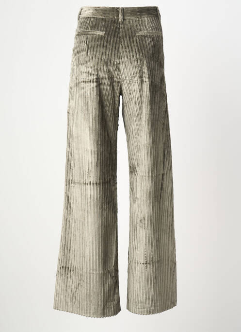 Pantalon large fermeture zippée sous rabat avec crochet taille normale vert GOODMATCH femme