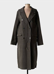 Manteau long coupe droite sans capuche gris CLOSED femme