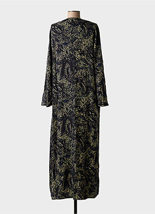 Robe longue manches longues manches longues noir DIEGA femme