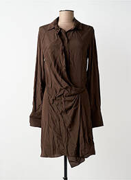 Robe courte manches longues manches longues marron VANESSA BRUNO femme