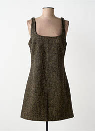 Robe courte fermeture zippée au dos sans manche noir IDANO femme