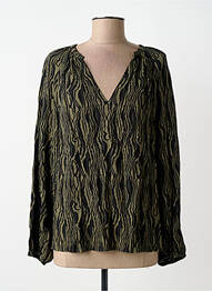 Blouse imprimé fantaisie manches longues vert FIVE femme