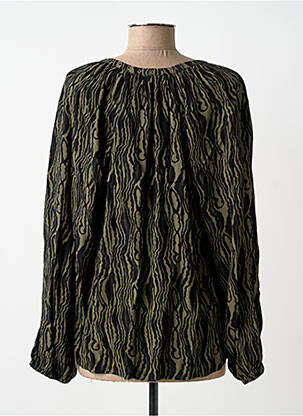 Blouse imprimé fantaisie manches longues vert FIVE femme