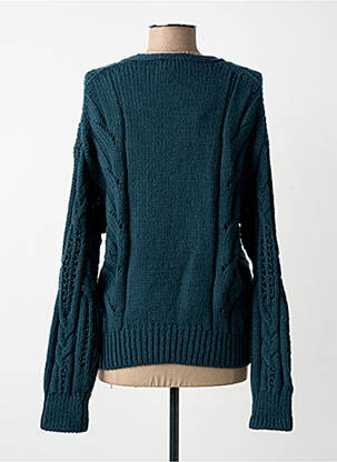 Pull coupe cintrée manches longues vert POMANDERE femme