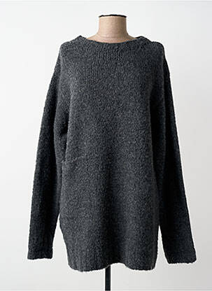 Pull col rond manches longues gris PENN & INK N.Y femme