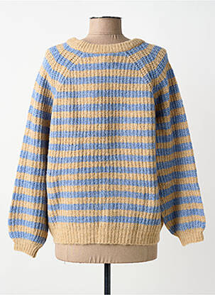 Pull coupe droite manches longues bleu LOLLYS LAUNDRY femme