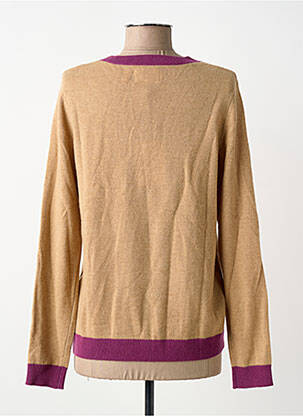 Pull coupe cintrée manches longues marron LES TRICOTS DE LÉA femme