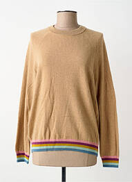 Pull col rond manches longues marron LES TRICOTS DE LÉA femme