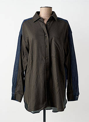 Chemisier coupe droite manches longues vert CLOSED femme