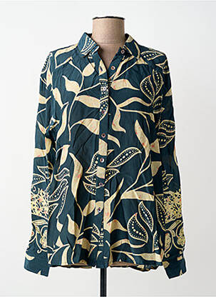 Chemisier imprimé fantaisie manches longues vert MAISON HOTEL femme