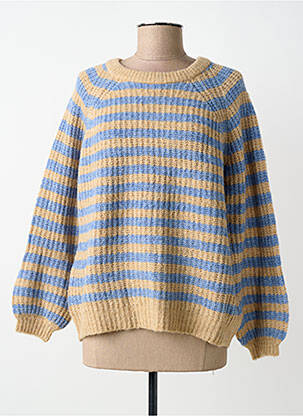 Pull col rond manches longues bleu LOLLYS LAUNDRY femme