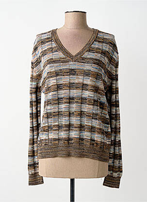 Pull coupe cintrée manches longues marron CLOSED femme