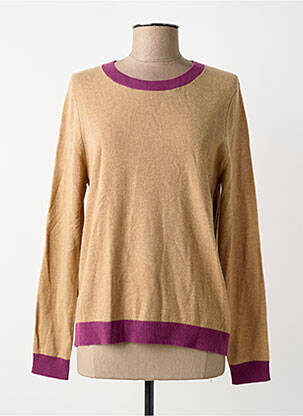 Pull coupe cintrée manches longues marron LES TRICOTS DE LÉA femme