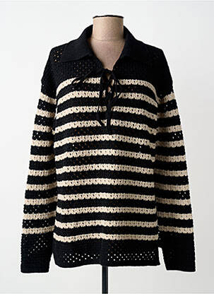 Pull maille ajourée manches longues noir VANESSA BRUNO femme