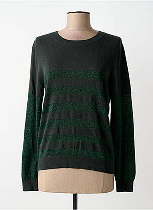 Pull coupe cintrée manches longues vert BELLEROSE femme