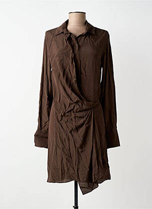 Robe courte manches longues manches longues marron VANESSA BRUNO femme