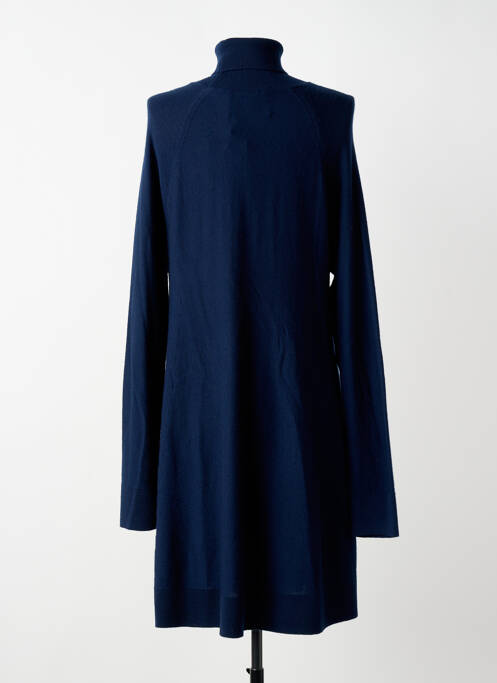 Robe pull coupe droite manches longues bleu LAURENCE BRAS femme