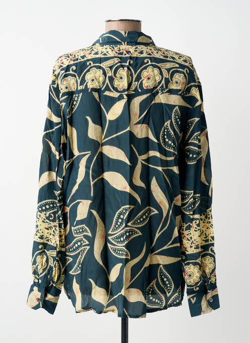 Chemisier imprimé fantaisie manches longues vert MAISON HOTEL femme