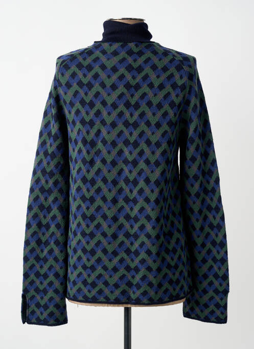 Pull col roulé manches longues manches longues bleu SIYU femme