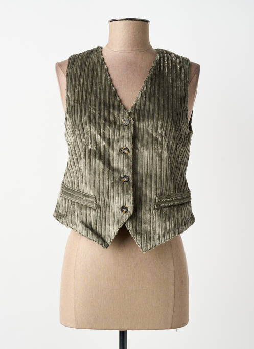 Gilet sans manche coupe cintrée vert GOODMATCH femme