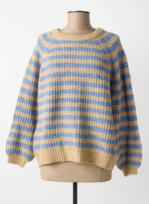 Pull col rond manches longues bleu LOLLYS LAUNDRY femme