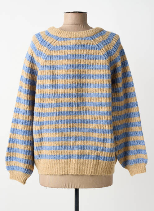 Pull col rond manches longues bleu LOLLYS LAUNDRY femme