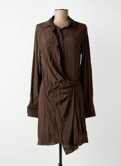 Robe courte manches longues manches longues marron VANESSA BRUNO femme