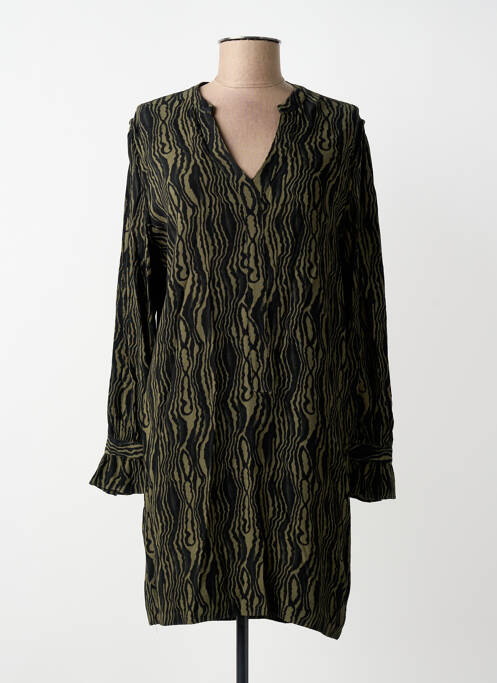 Robe courte manches longues manches longues vert FIVE femme