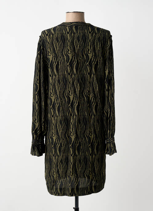 Robe courte manches longues manches longues vert FIVE femme