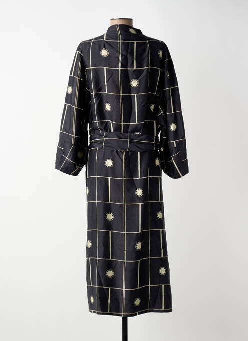 Robe mi-longue imprimé fantaisie manches longues noir SOEUR femme